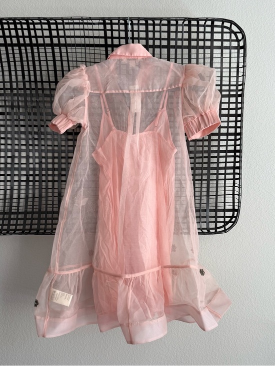 Anthropologie Maeve Short-Sleeve Embellished Mini Shirt Dress - Picture 7 of 8